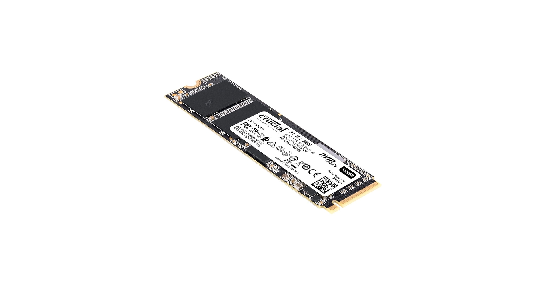 Crucial P1 1TB 3D NAND Nvme PCIe M.2 SSD - CT1000P1SSD8