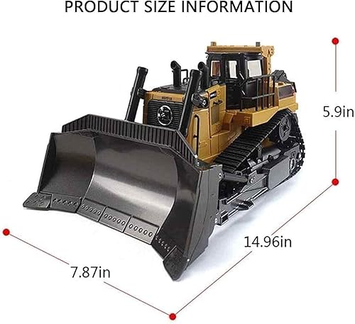 Miniatura 6 de Adepe Excavadora RC 1 16 RC Bulldozer Toy All Terrains Off Road Bulldozer grande Tractor Camión Vehículo 4WD eléctrico RC Coches de juguete para