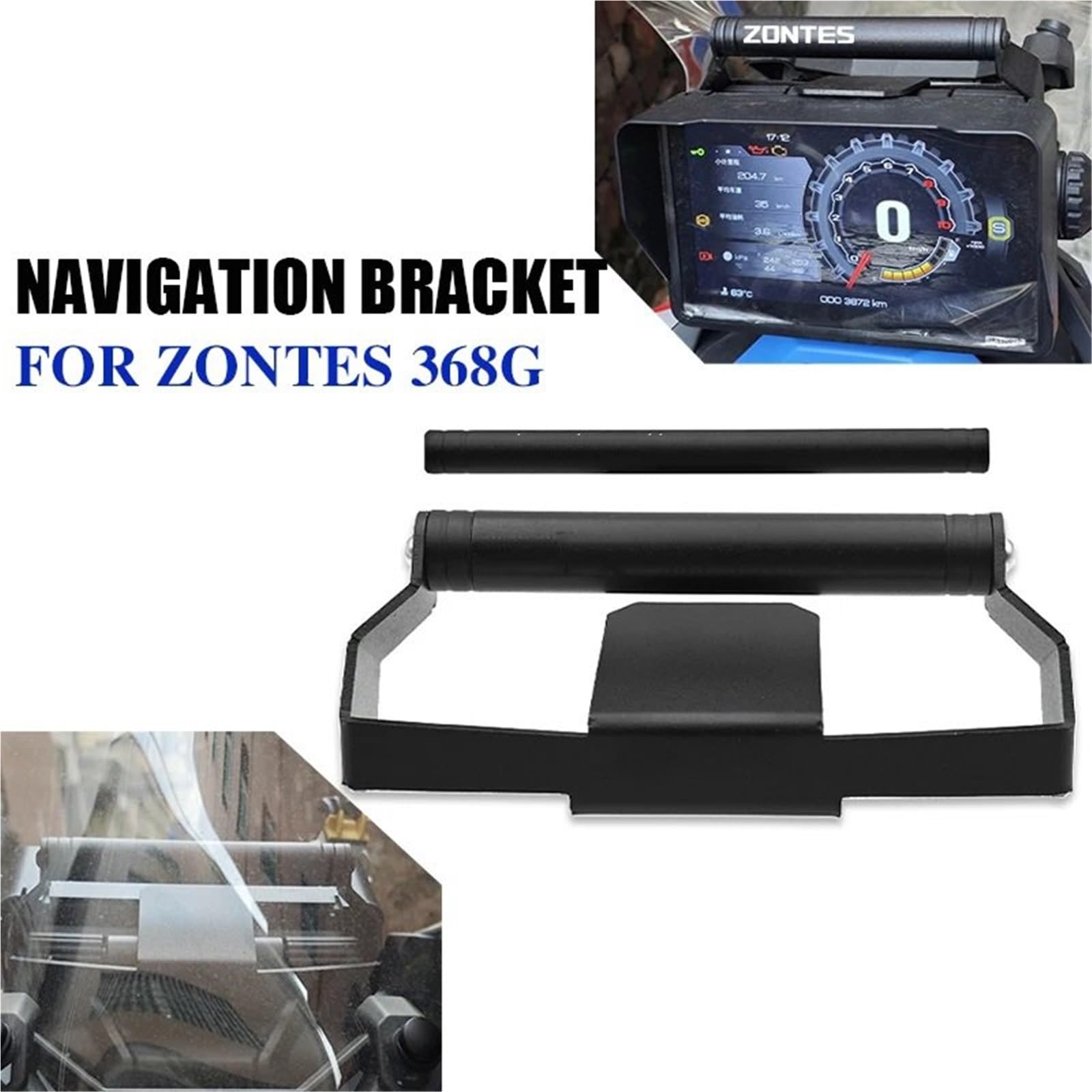 Support de Navigation Support téléphone portable Pour ZONTES 368G ZT368G, support navigation GPS, rallonge multifonctionnelle pour téléphone portable Support De Navigation GPS pour Moto(12MM ZONTES)