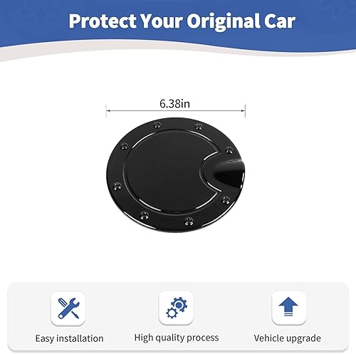 Miniatura 6 de RT-TCZ Para RAM Gas Tank Door Cover Trim, Tapa de Gas Trim para Dodge RAM 2010-2017 Negro Exterior Accesorios