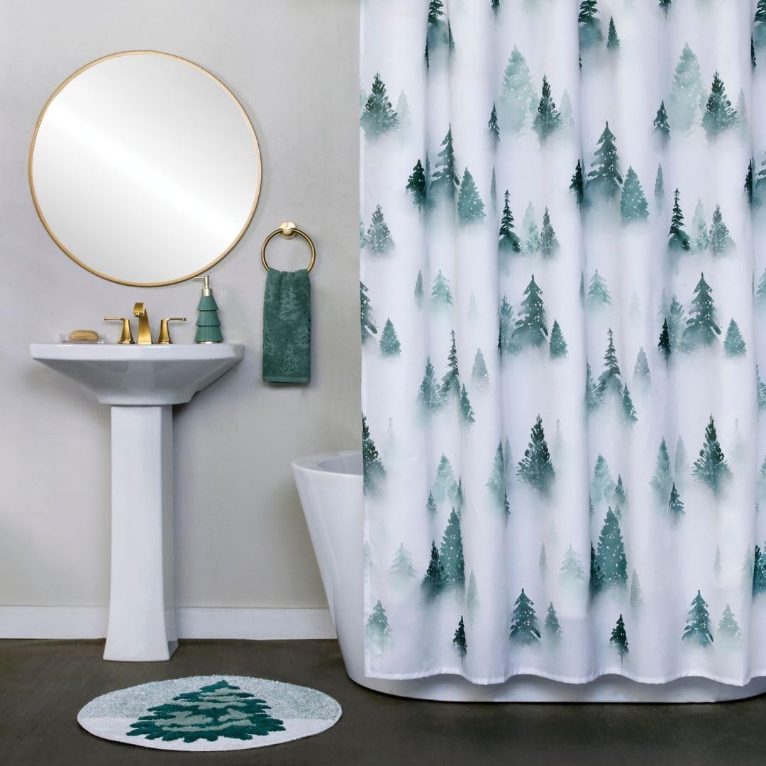 SKL Home Christmas/Winter Pines Soap/Lotion Dispenser, Green