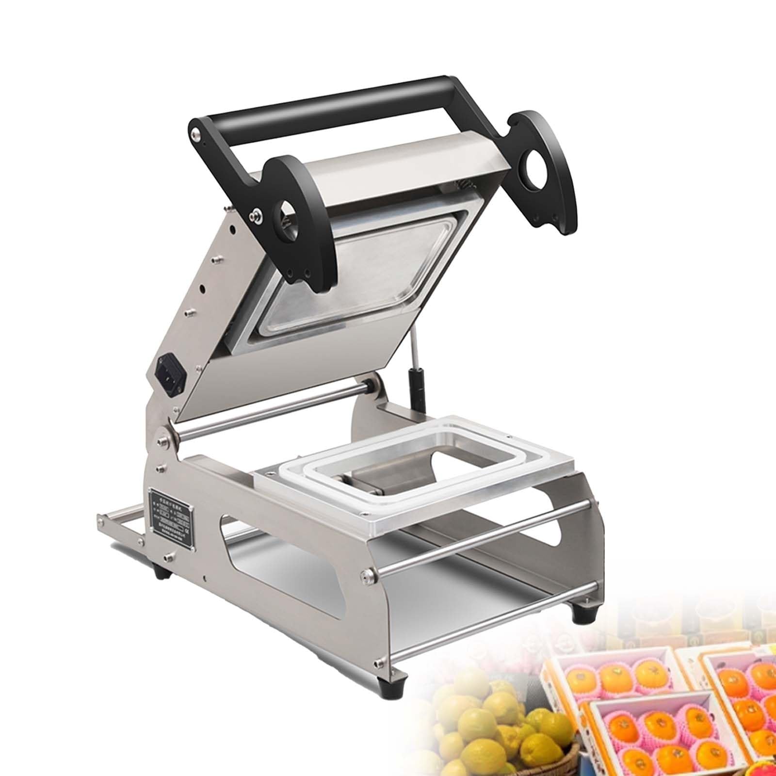 Machine à sceller les palettes en acier inoxydable, équipement professionnel de qualité alimentaire pour une utilisation à une main, design compact de 63,2 cm, idéal pour les emballages alimentaires