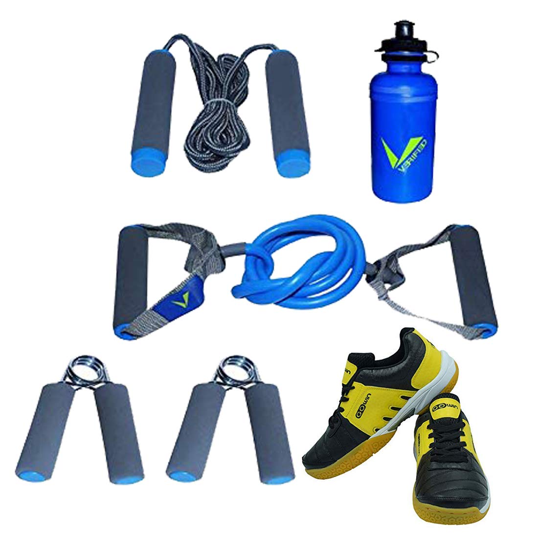 Gowin Badminton Shoe Power Black/Yellow Size-9 with Verified Training Set-image-25