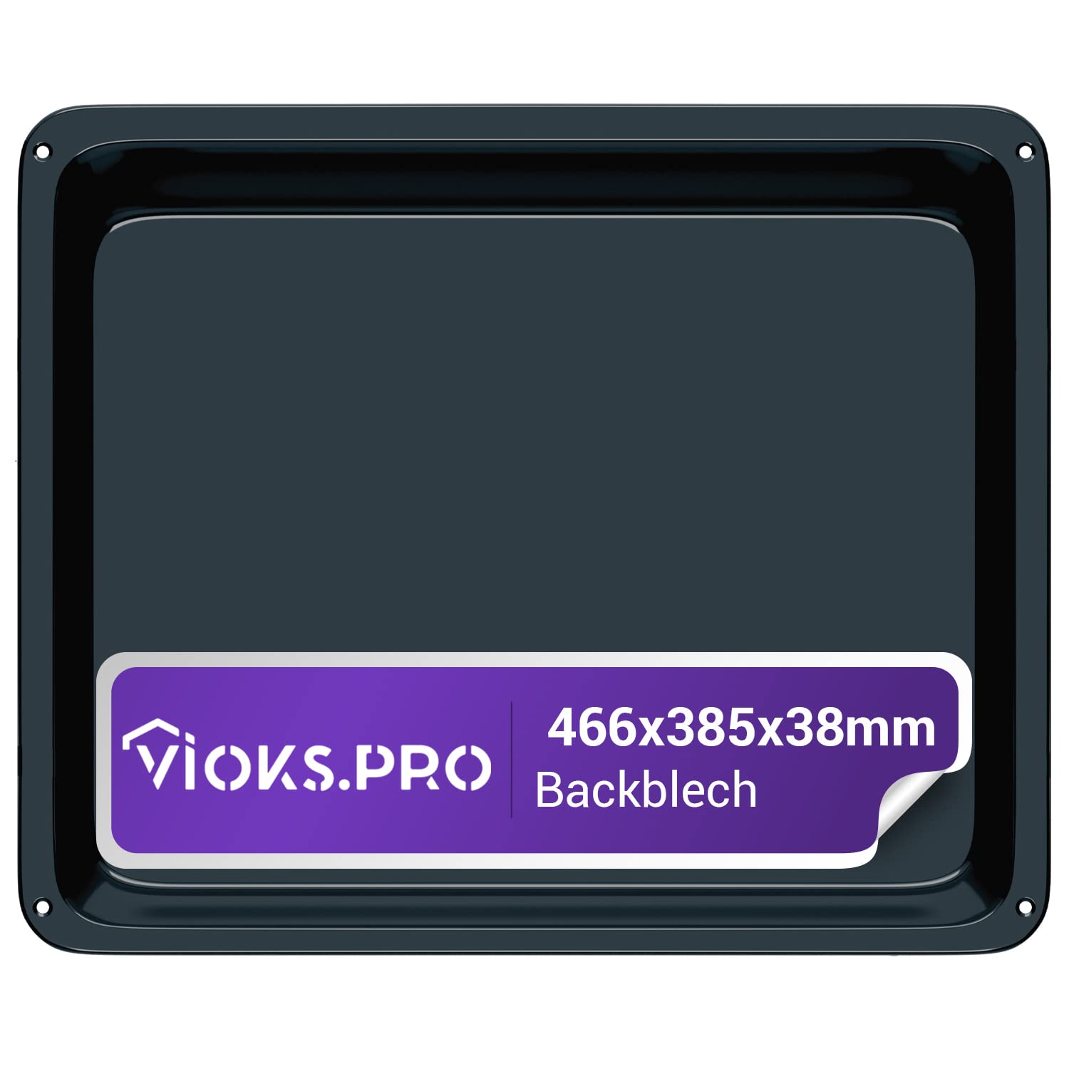 Viоks.pro Backblech Hoch 466x385x38 mm Backofen Ersatz für AEG 14002469802 | Blech, Emailliert Tief, für Herd Ofen