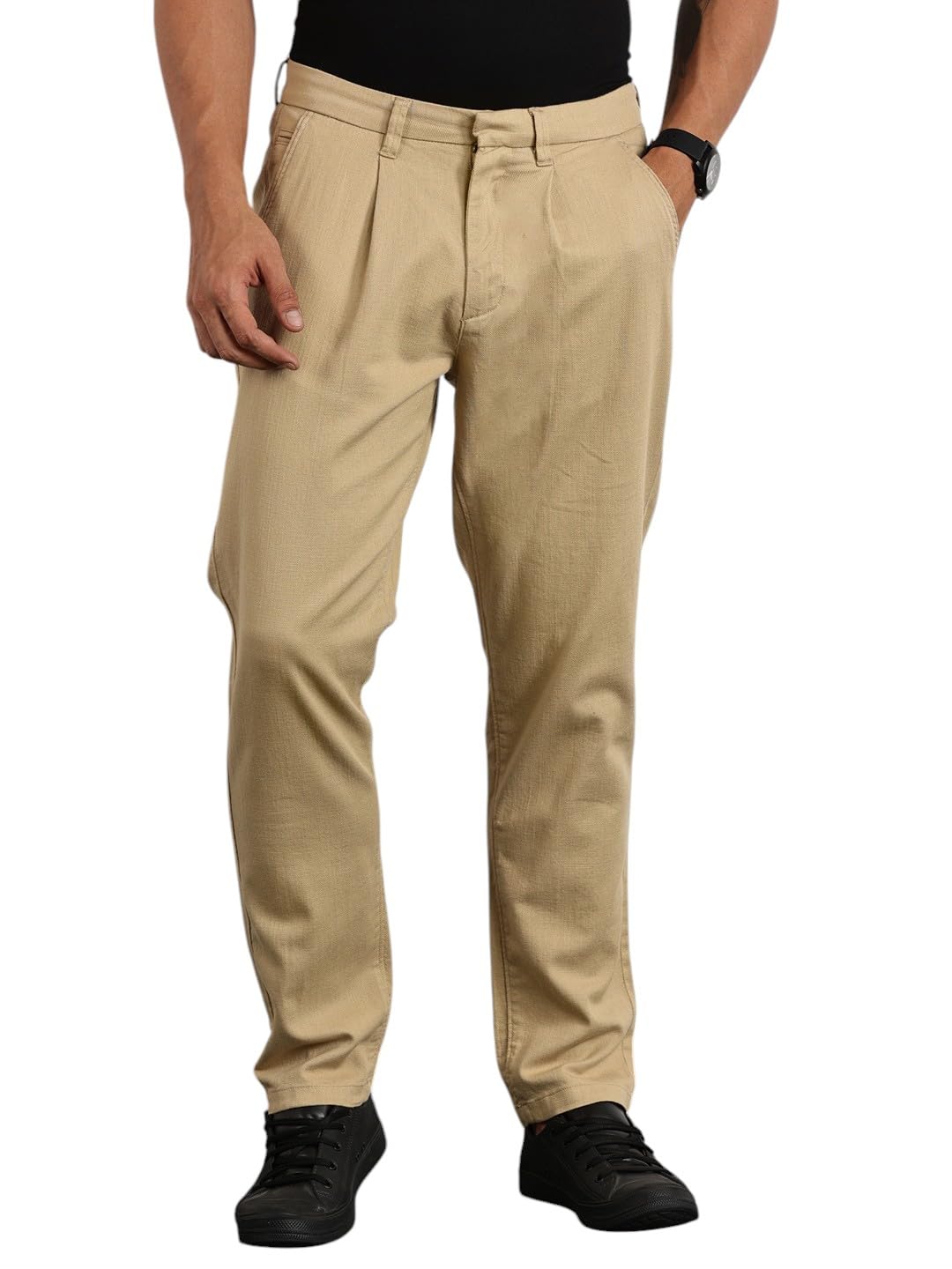 Solid Color Chino Trousers for Mens-image-31