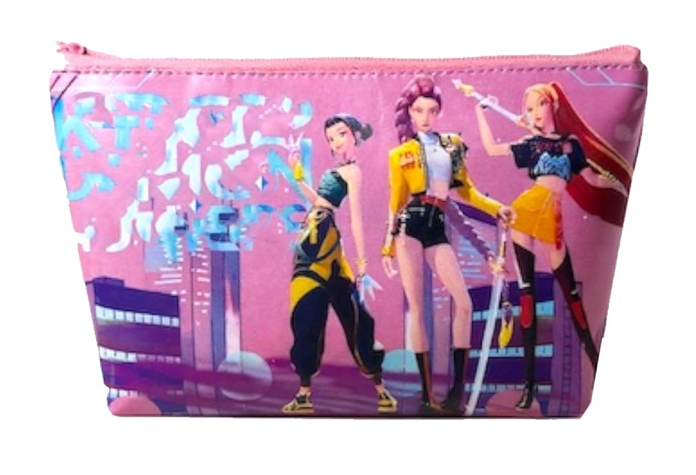 1-pcs Kpop Deemon Hunterrs Multipurpose Zipper Pouch | Cute Utility Organizer for Girls | Cosmetic, Stationery & Travel Storage Bag Large Capacity Pouch Party Favor Gifts for Girls (Medium Building)-image-10