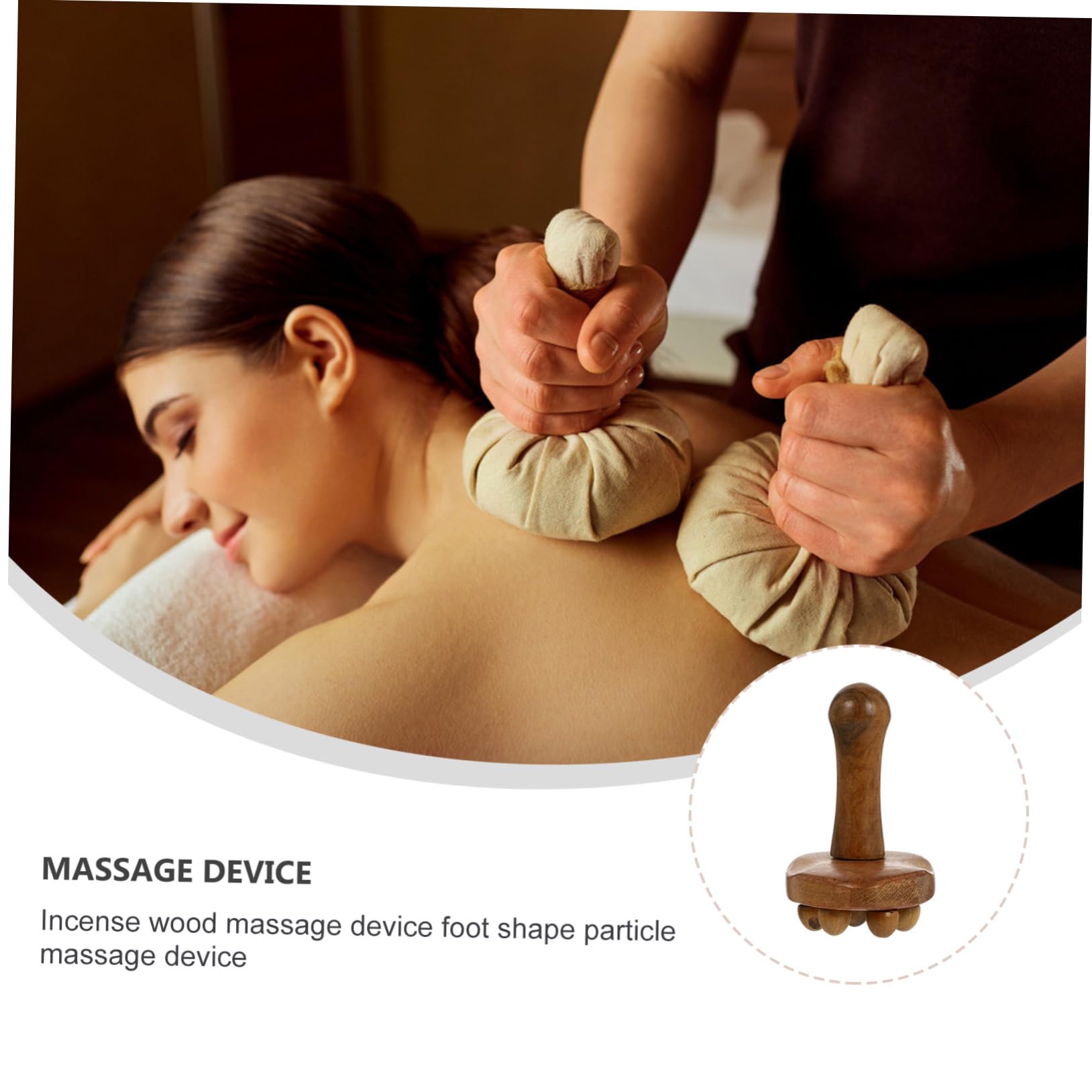 3 Piezas masajeador massager massageador aparato masaje máquina de cuerpo palo de rodillo muscular dispositivo de de partículas Madera fragante Light Brown