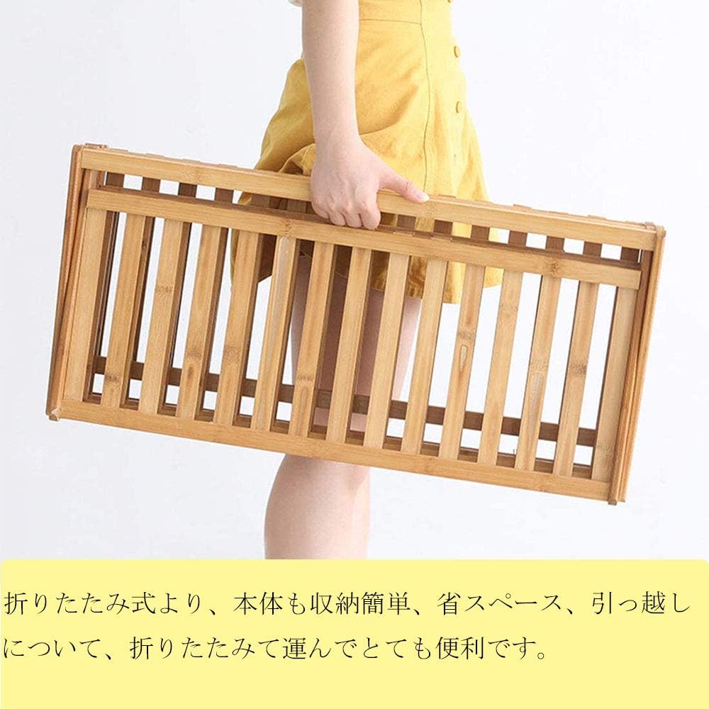 シューズラック 折りたたみ式靴箱 下駄箱 多層靴箱 収納棚 シューズボックス ベンチ チェア イス 収納天然竹製 靴収納 フラワース