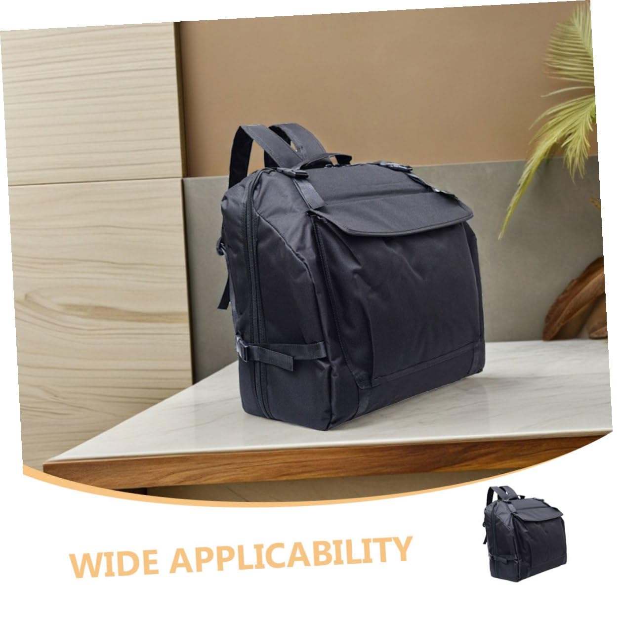 Cabilock Bolsa Acordeón Negra Portátil con Múltiples Bolsillos para Accesorios Ligera y Compacta Estuche de Almacenamiento para Músicos Compatible con Acordeones Bajos