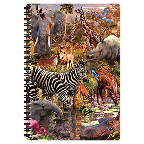 3D LiveLife Waterhole Notebook 80 Pages Safari Animals