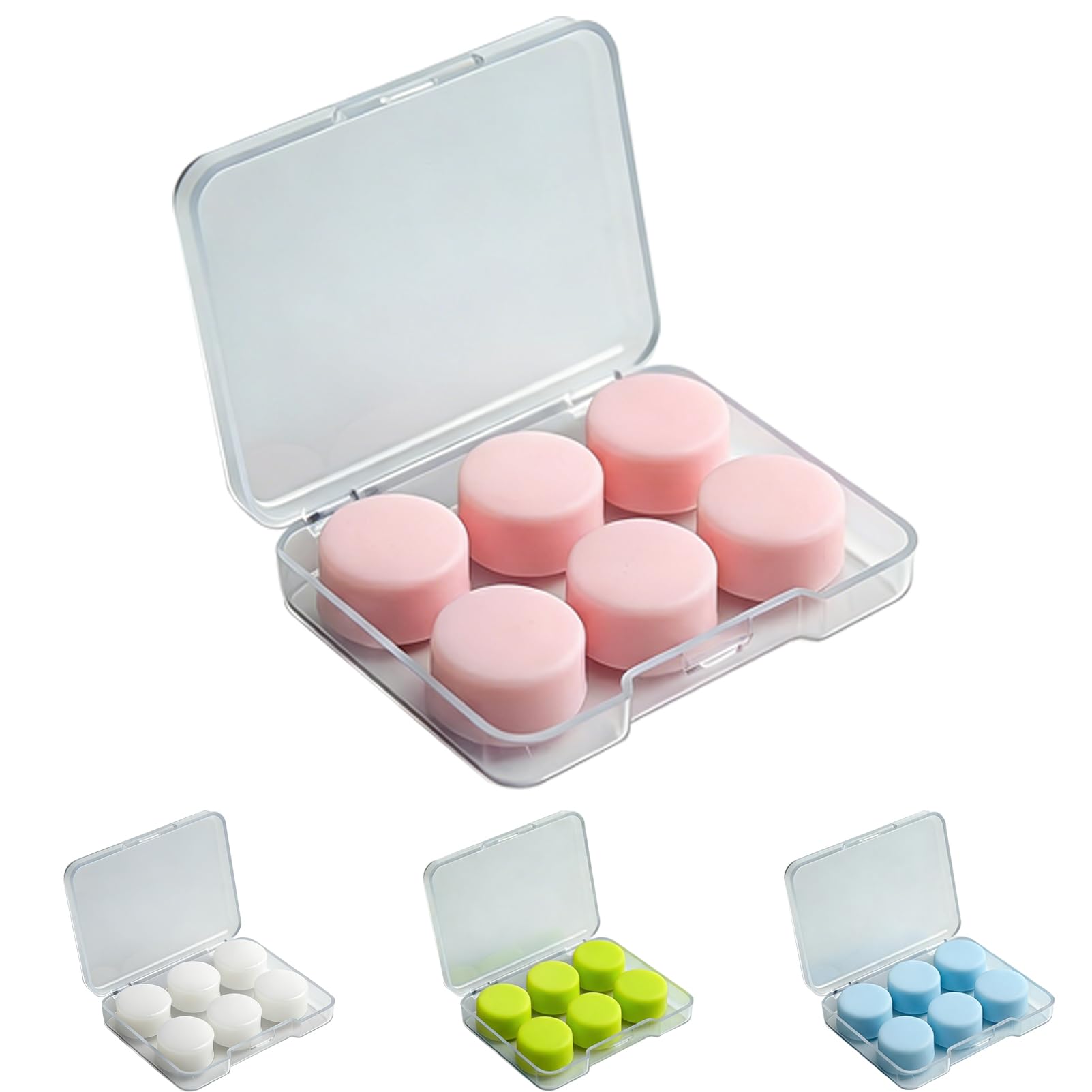 Moldable Silicone Ear Plugs for Sleeping, Soft Reusable Noise Reduction Earplugs for Snoring, Side Sleepers, Small Ears, Swimming and Travel