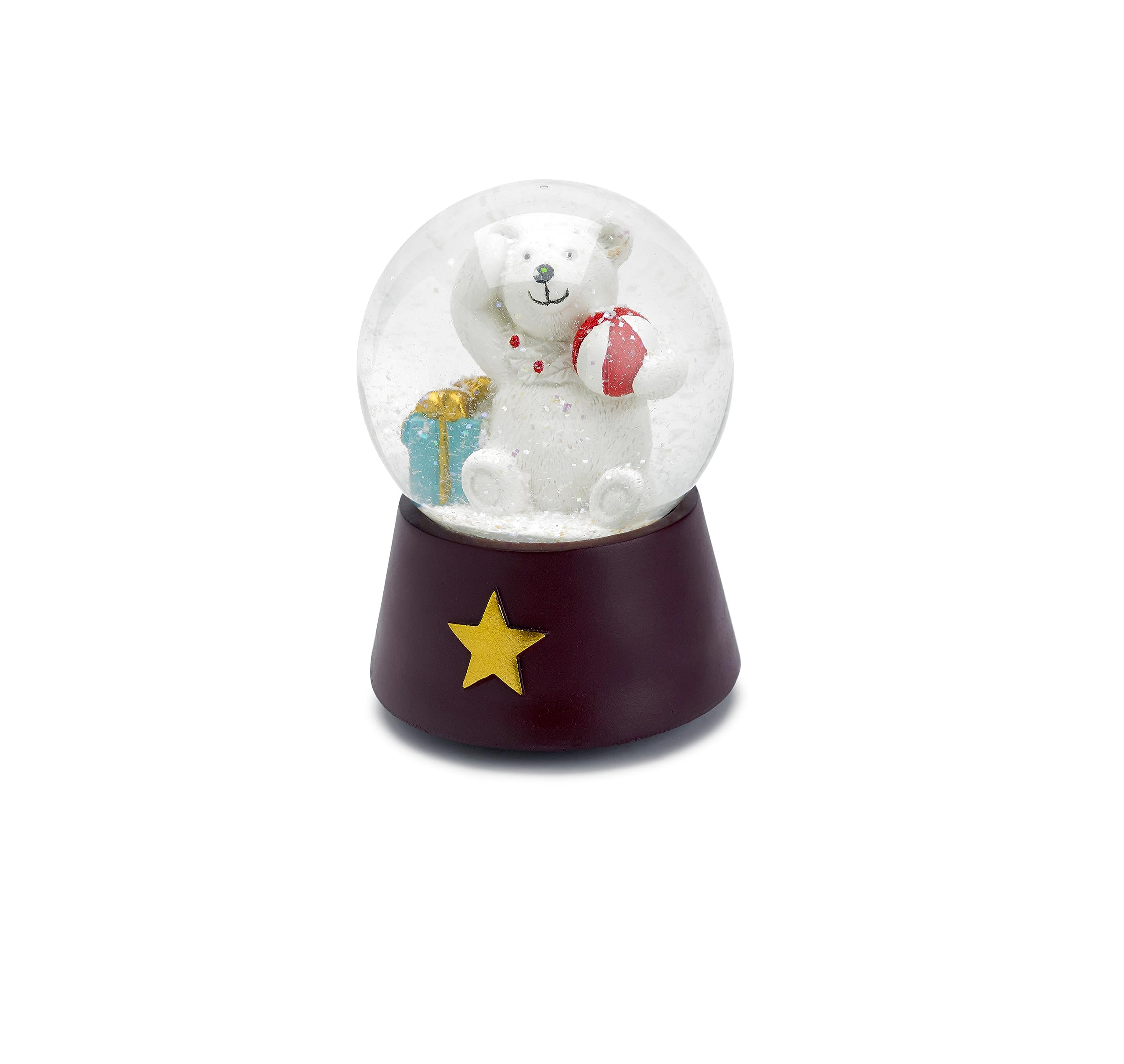 Mousehouse Gifts Multicolor - Christmas Snow Globe With Musical Polar Bear And Gifts, Glass Musical Globe For Family Joy