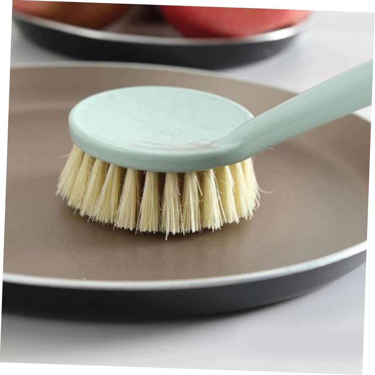 Healvian 6piezas Cepillos De Limpieza De Cocina Mango Herramienta para Fregar Platos para Ollas y Sartenes Rojo y Verde