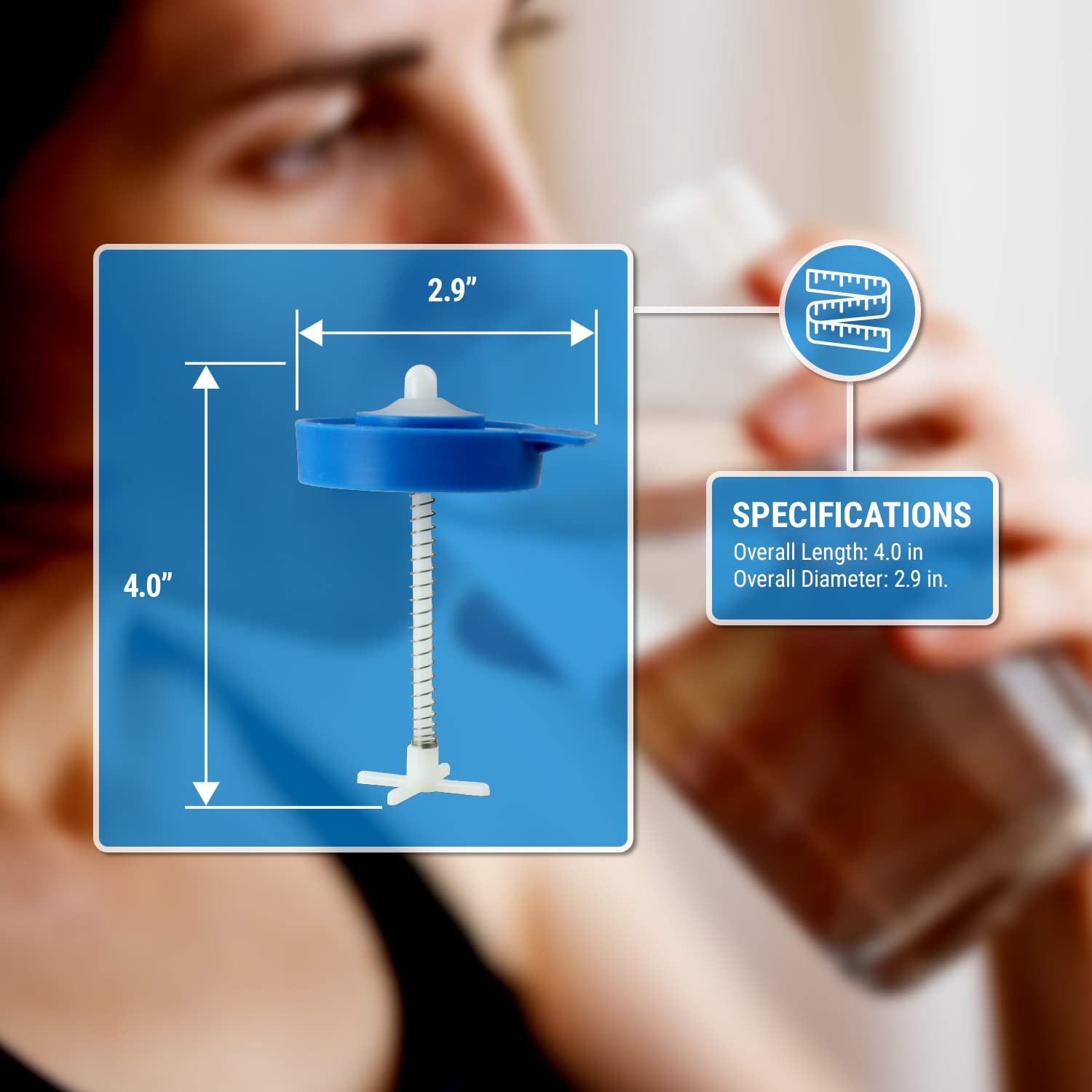 Healvian Lot De 4 Petits Bouchons étanches Pour Seau à Serpillère - Petit Bouchon étanche - Bouchon De Sortie De Rechange Multifonction En Caoutchouc Blanc à Tourner