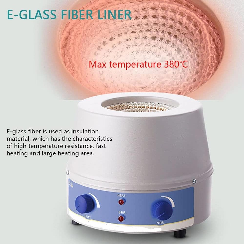 Agitador Magnético, Manto Calefactor Magnético, Capacidad De Agitación De 100 Ml a 2000 Ml, Control De Temperatura De 380 ℃, 0~1600 Rpm, Equipo De Laboratorio,250ml