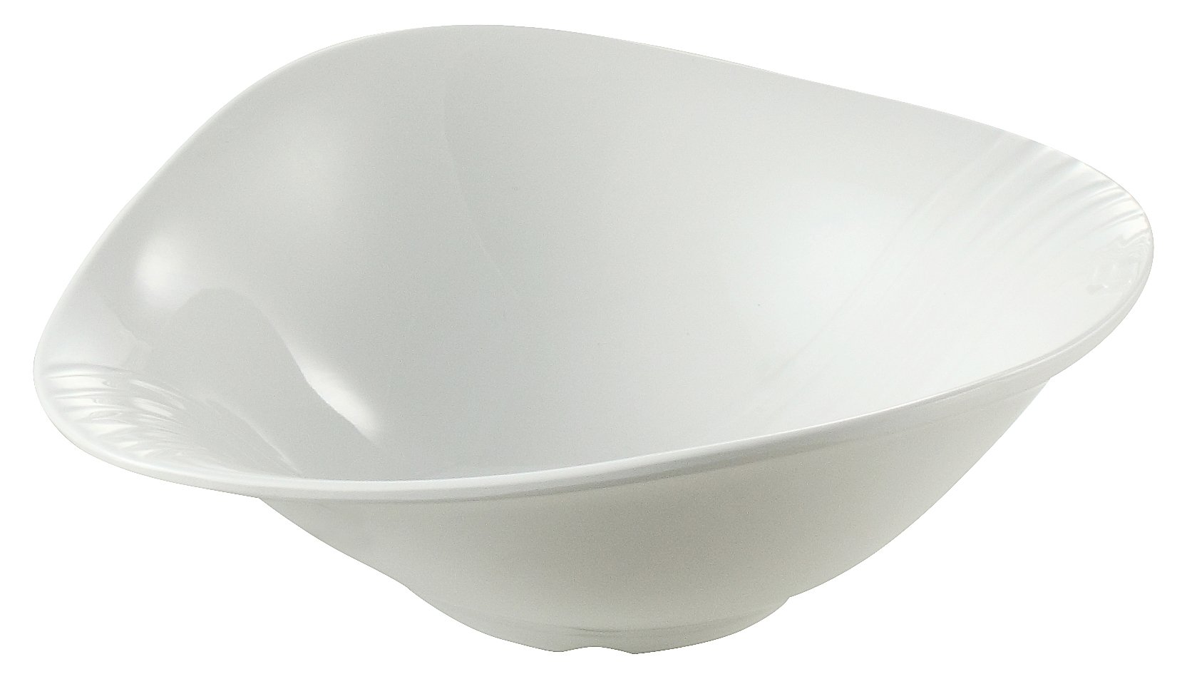 YancoMD-912 Milando Bowl, 68 oz Capacity, 12" Length, 10" Width, 3.65" Height, Melamine, White Color, Pack of 12
