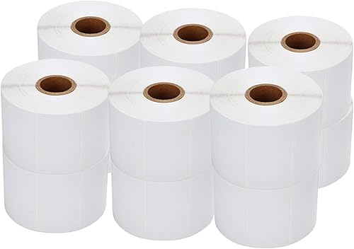 RBHK 12 rollos de etiquetas térmicas directas de 2-1/4 x 1-1/4 pulgadas, etiquetas adhesivas permanentes para impresora Zebra, etiquetas de