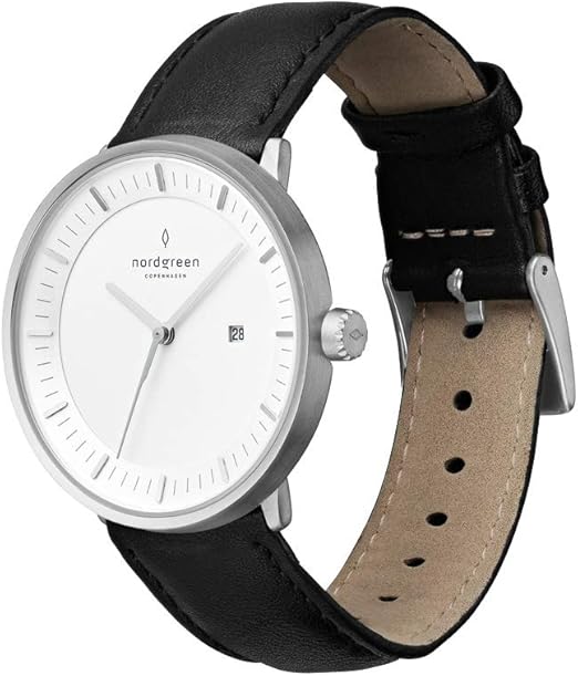 Nordgreen Skandinavische Design Herren Uhr Analog Quarz Silber | Weißes ...