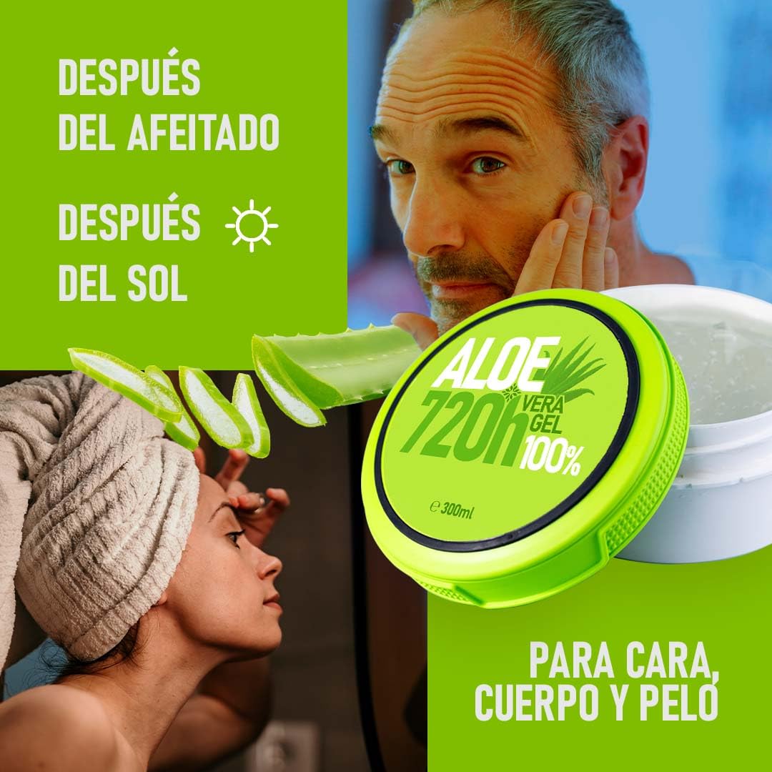 Gel de Aloe Vera para Cuidado de la Piel y el Cabello: Hidratante Corporal, After Sun, After Shave, Balsamo Barba, Reparadora Cabello, Depilacion y Afeitado, Hidratante Facial - 5000 ml 5 L