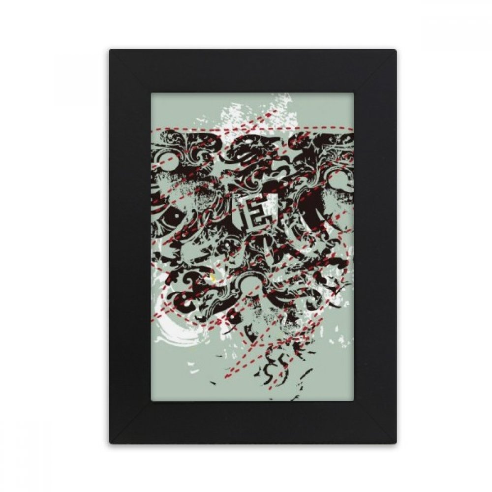 Cadre photo noir 5x7 pouces avec motif graffiti multicolore pour image 4x6