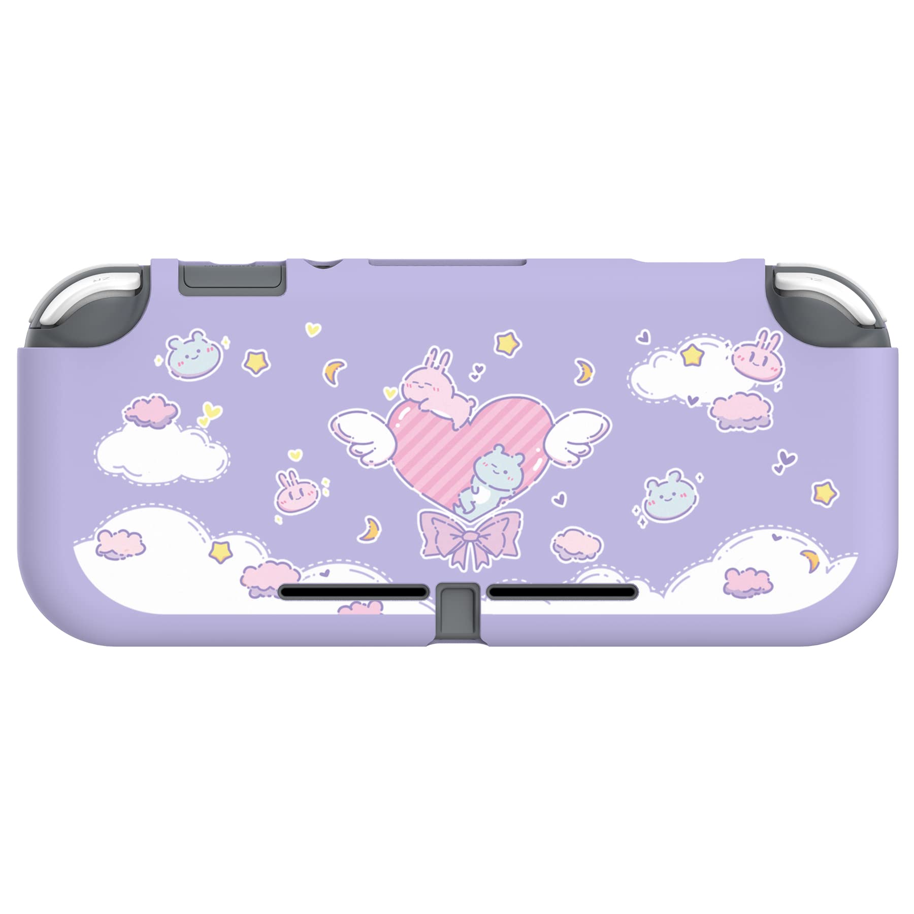 playvital Cover Custodia per Nintendo Switch Lite,Copertura Morbida TPU Protezione Accessorio per Nintendo Switch Lite Console-Coniglietto e Orso