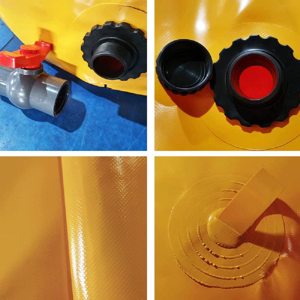 MAXEPO Tanque De Almacenamiento De Agua Flexible Con Válvula De Cierre, Cubo De Almacenamiento De Agua De Emergencia Plegable Ligero Y Durable Contenedor Portátil Plegable 110L, 330L, 540L, 1000L, 150