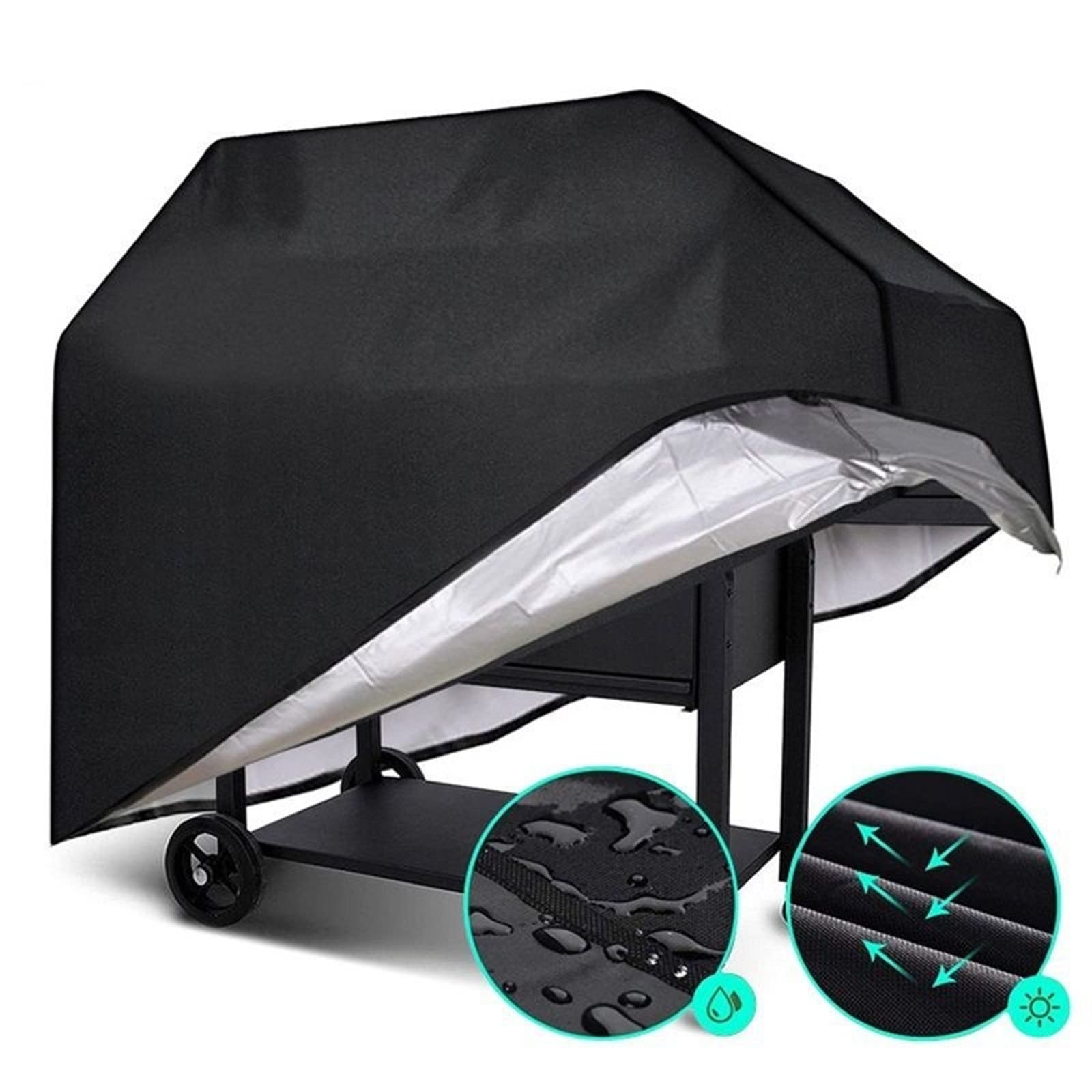 IWBR Wodoodporna osłona na grilla grill osłona przeciwpyłowa deszcz UV na węgiel drzewny elektryczny grill akcesoria do grilla ogród na zewnątrz (Color : S)