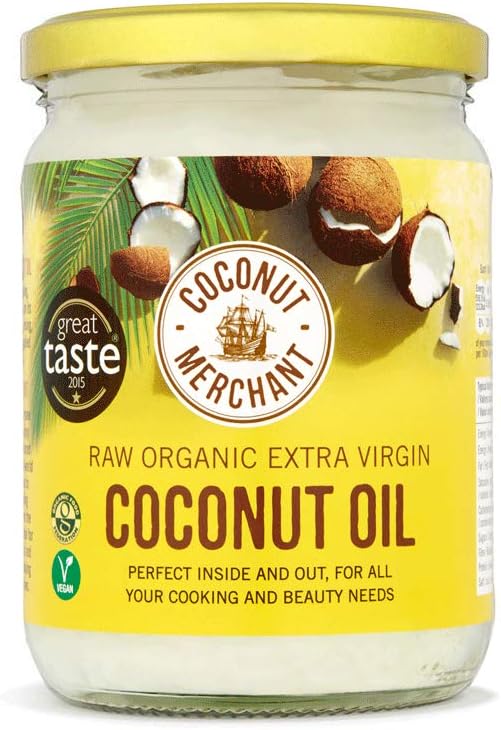 Coconut Merchant Biologische kokosolie 500ml | Extra vierge, rauw, koudgeperst, ongeraffineerd | Ethisch geproduceerd, veganistisch, ketogeen en 100% natuurlijk | voor haar, huid en om te koken