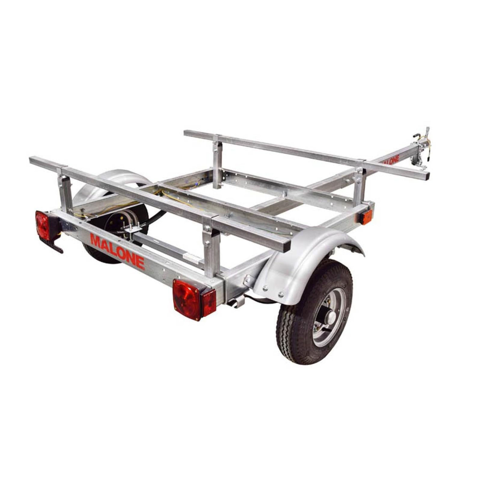 Malone MPG585 EcoLight Kayak Trailer | 14' / 400 lbs Capacity | Fully Submersible | Marine Grade Galvanized Steel Construction