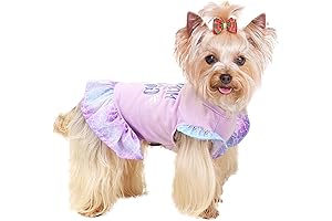 Adorable Mermaid Princess Costume Dog Dress for Small Dogs