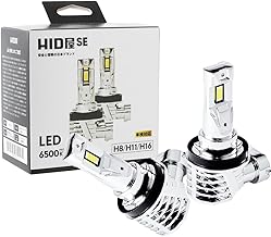 HID-YA H8 H11 H16 LED Headlights, Fog Lights, Explosive Light, White, Compatible with Vehicle Inspections, Easy Installation, Wireless, 12 V, Set of 2, Second Edition SE