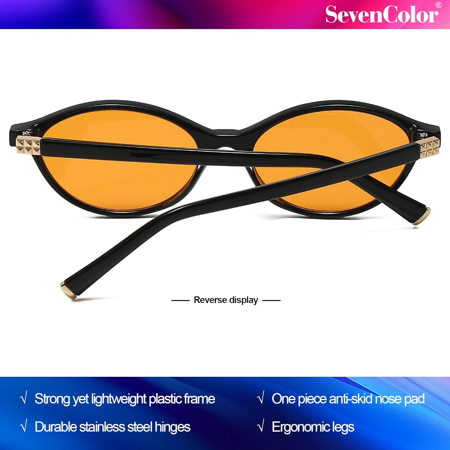 Retro Oval Sunglasses for Women Men Trendy Small Round Sun Glasses 90s Oval Shape Vintage Shades - Image 4