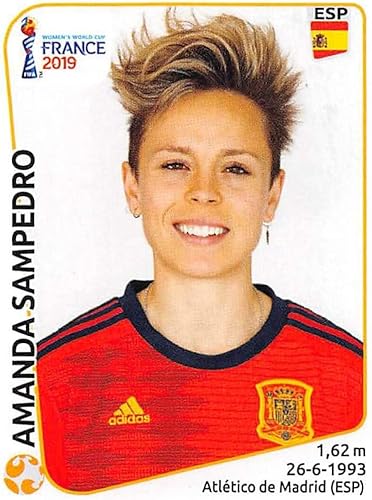 2019 Panini FIFA Women's World Cup France Album Stickers (Individual Sticker Only) Soccer #148 Amanda Sampedro Spain 2 Inch by 2 12 Inch Collectible