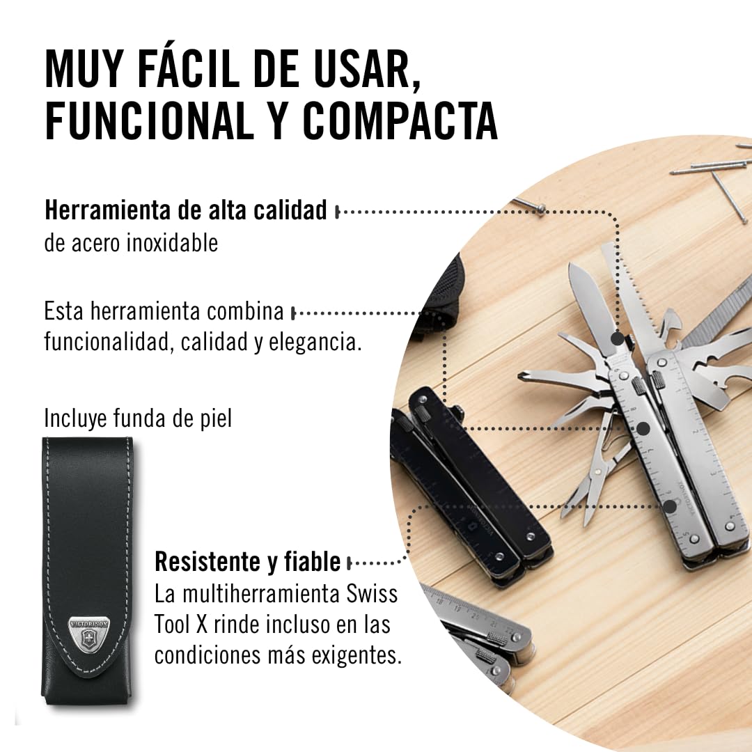 Victorinox Swisstool X, en Funda de Cuero