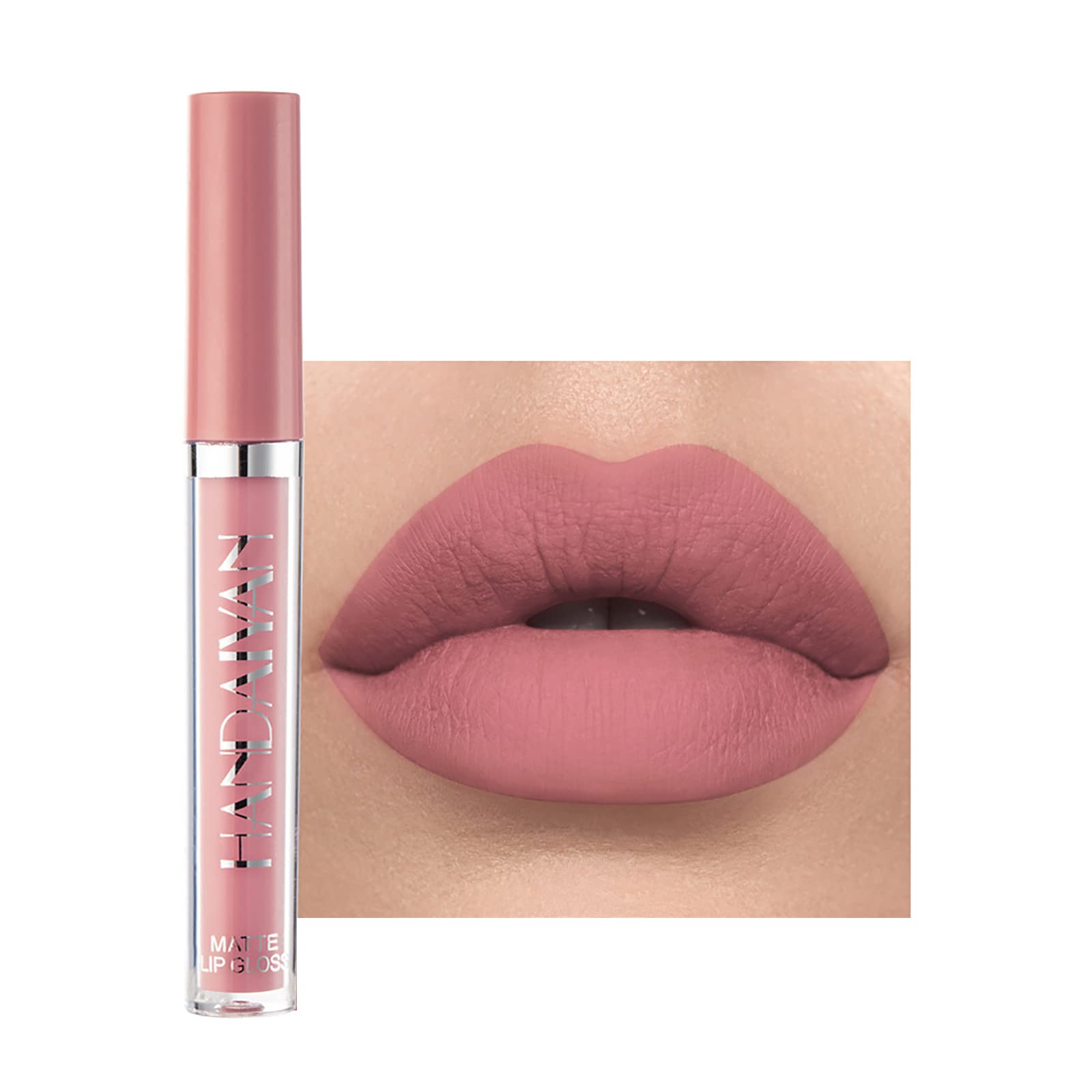 6Pcs Matte Liquid Lipstick Makeup Set, HANDAIYAN Matte liquid Long-Lasting and Waterproof Wear, Non-Stick Cup Lip Gloss, Great Choice and Gift for Woman Girls (#08)