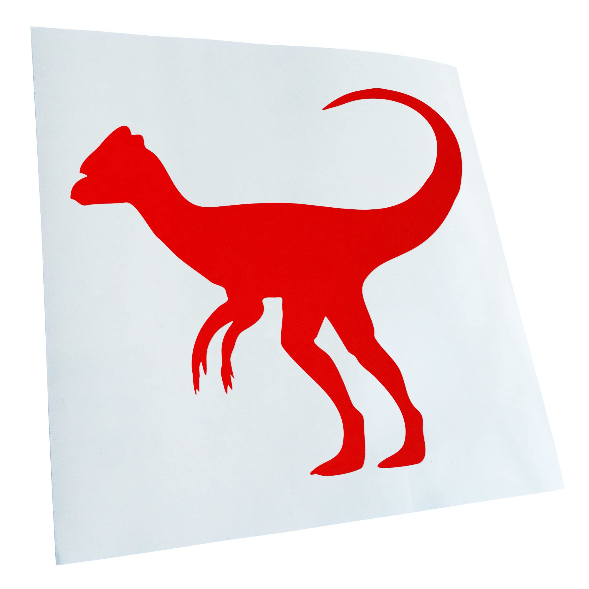 Kiwistar - Car Sticker - Red - 30 x 27 cm Dinosaur Herbivore Sticker for Car, Laptop, Bicycle, Truck, Motorcycle, Multicoloured JDM Decal Racing