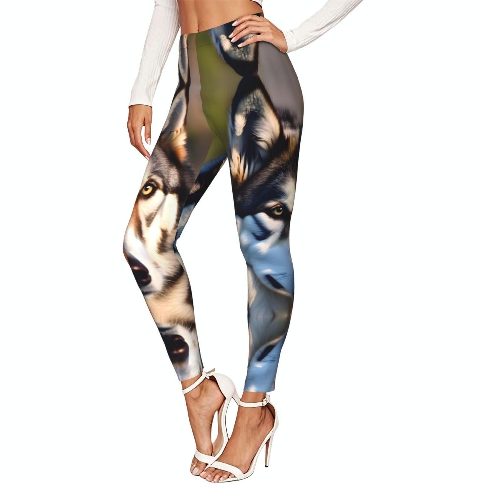 Leggings de compresión suaves para mujer con tejido elástico anti-transparencias husky 7