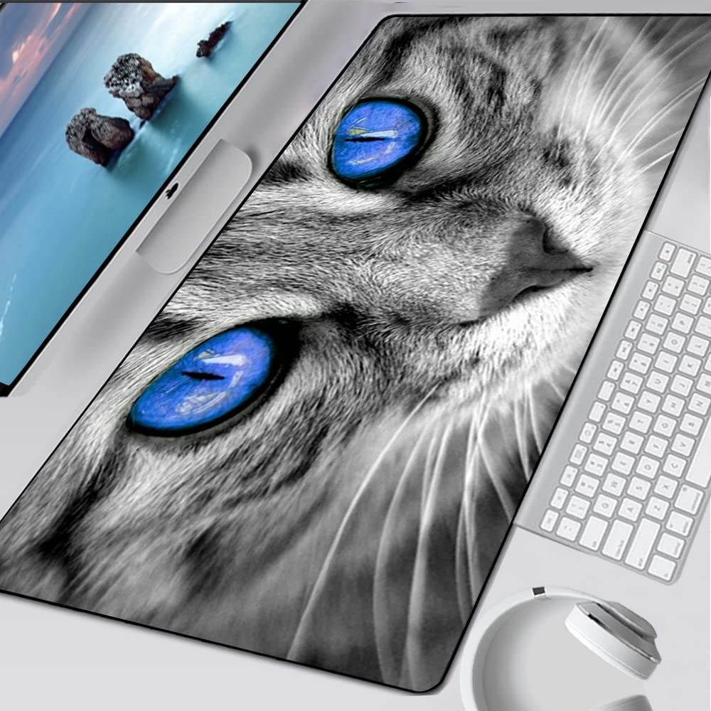 Tappettino del mouse GRANDE GAMING TOURY PAD Computer Mousepad Pc Gamer Mouse Mat Laptop Mausepad Carino Cat Eyes Mouse Tappeto Tastiera Tastiera tappetino da tavolo Tappetino per mouse da gioco ( Col