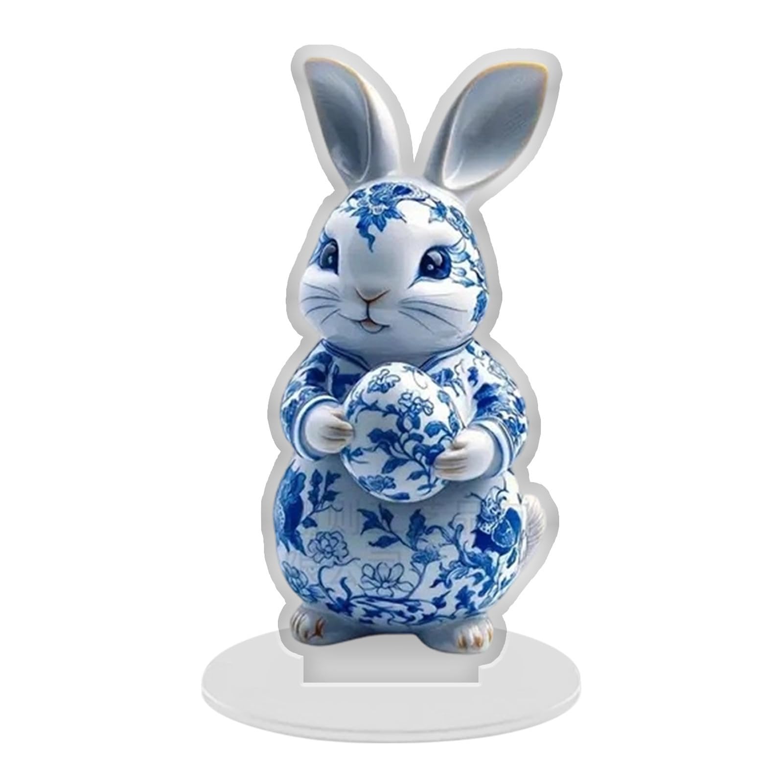 Msioytog Type 8 Easters Bunnies Rabbits Figurines Acrylic Easters Bunnies Ornament For Home Garden Decorations Rabbits Statue Figurines Eggs Statue