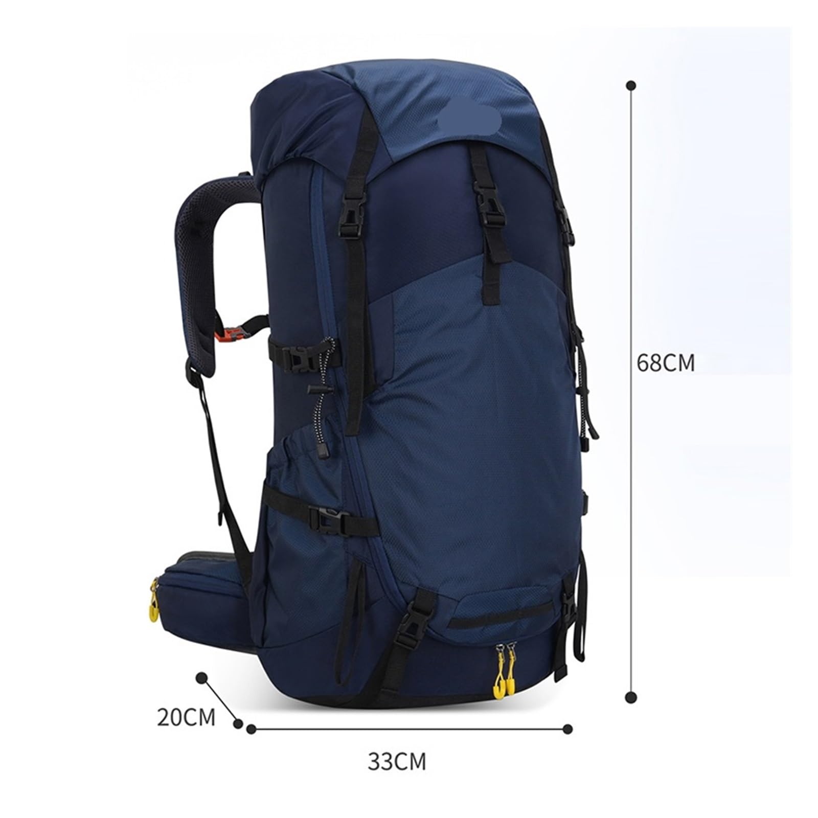 Zaino da campeggio da arrampicata da 60 litri con copertura antipioggia, grande zaino impermeabile per escursionismo, trekking, alpinismo, idratazione