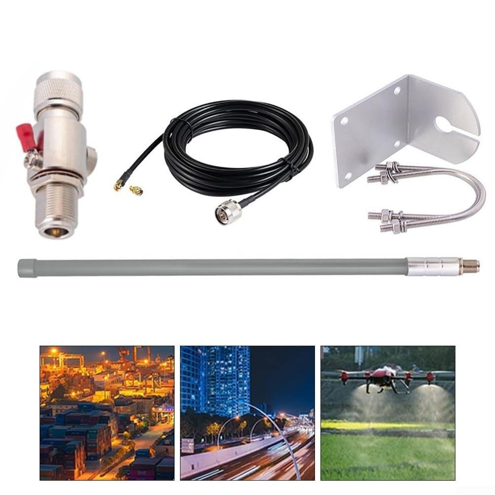 Antenna 12dBi per lora 868 MHz per minatore di elio hotspot per bobcat per rak per nebra - fibra di vetro impermeabile all'aperto per antenna gateway con cavo a bassa perdita N femmina a RP per sma