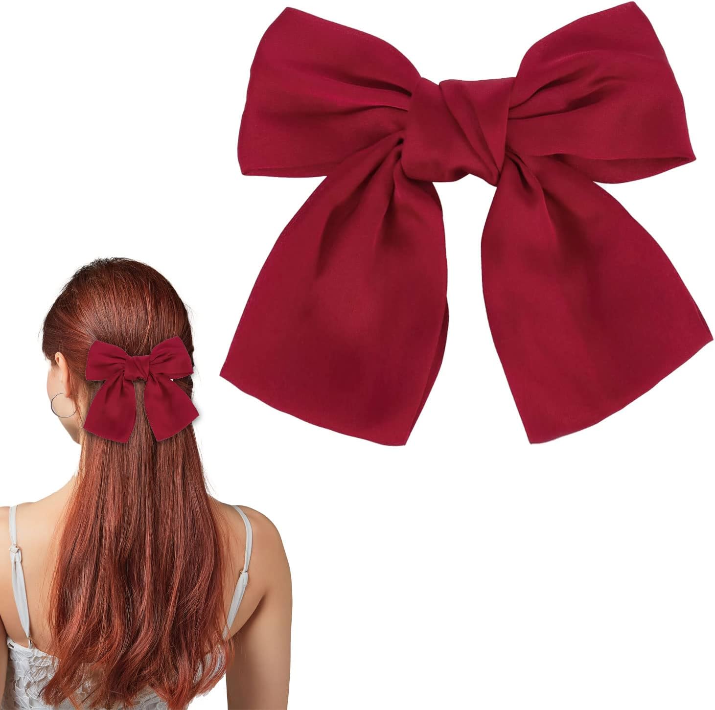 Bow Hair Clip, Hair Bows for Women Big Bowknot Hairpin French Hair