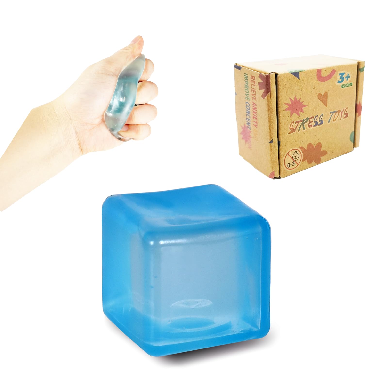 FazaVexior 1-Pack 3.5cm Squishy Squeeze Toys – Stress Balls, Fidget Toys & Sensory Toys for Kids 3+ | Anxiety Relief, Stress Relief, Durable Design Won’t Fall Apart
