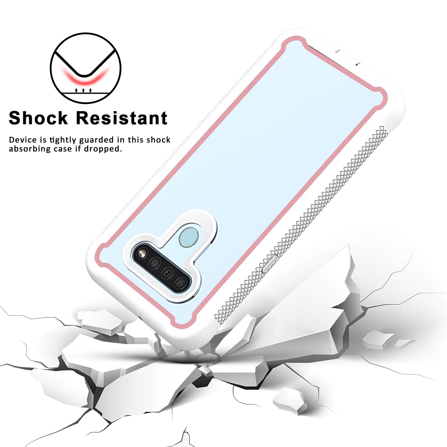 Amazon.com: TJS Phone Case Compatible with LG K51/LG Q51/LG Reflect, Dual  Layer Heavy Duty Shockproof Rugged Hybrid Hard Phone Drop Protector Back  Cover (White/Pink) : Cell Phones & Accessories