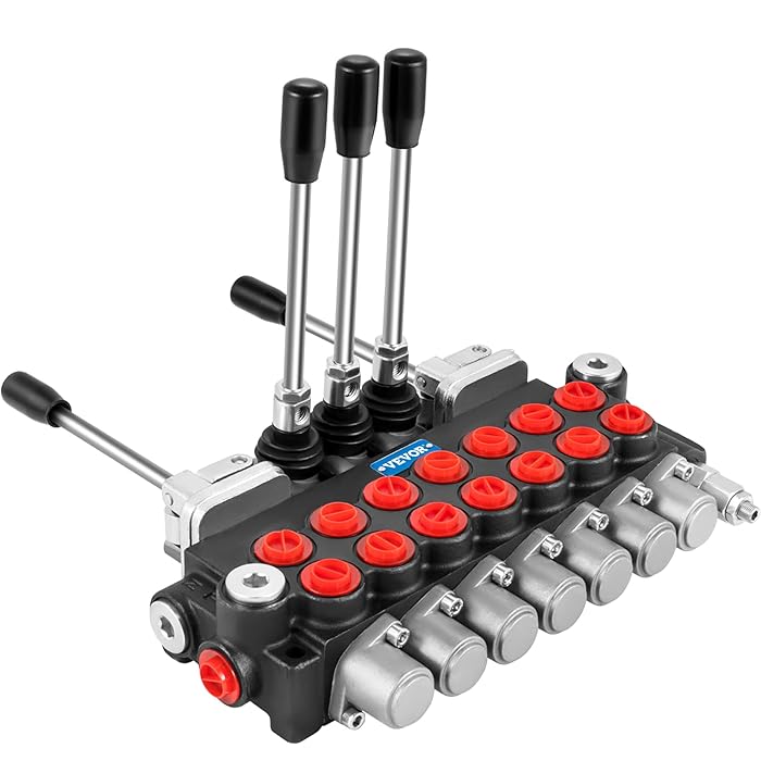 Buy VEVOR Hydraulic Directional Control Valve, 7 Spool Hydraulic Spool Valve, 11 GPM Hydraulic