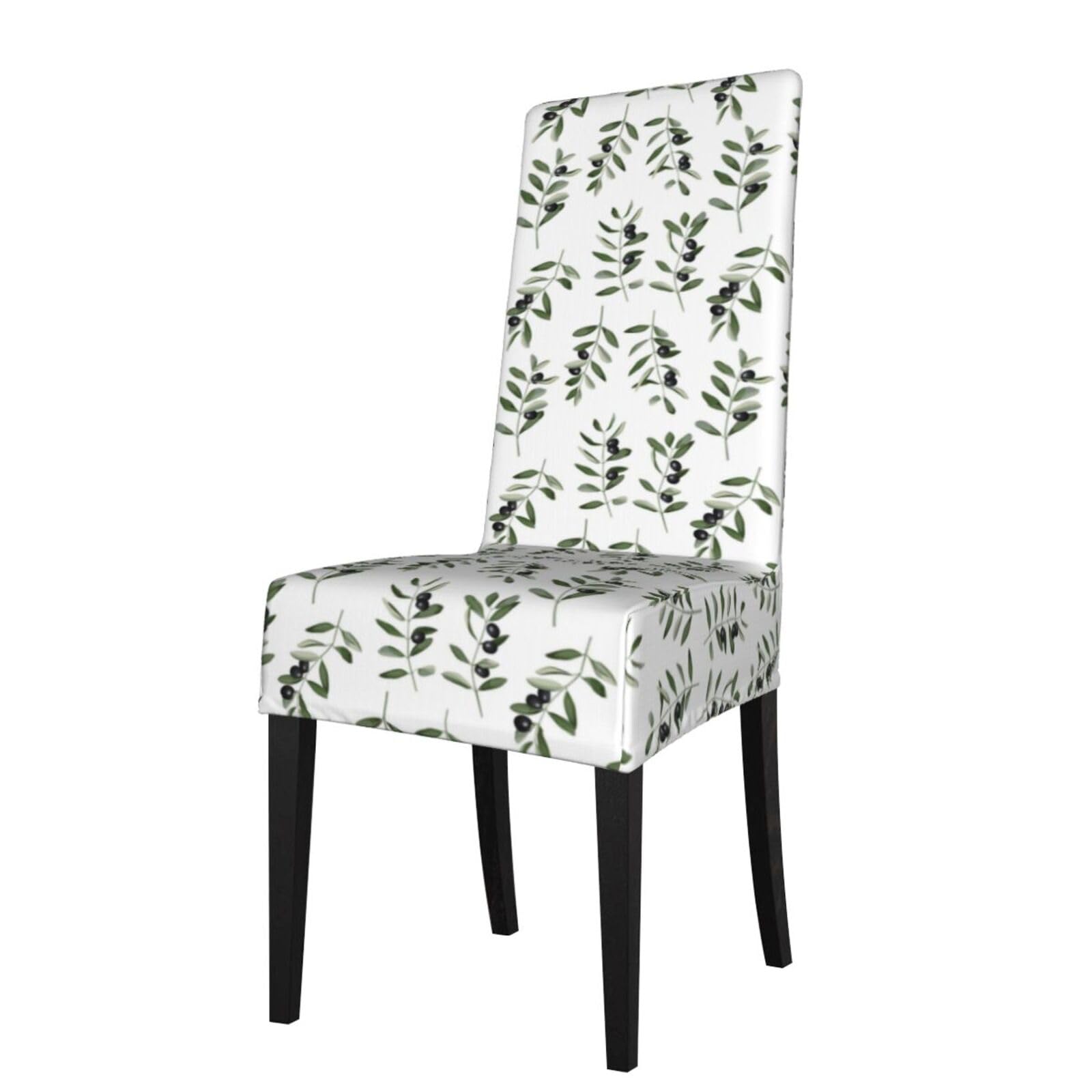 LKYMOH Olive Branch Watercolor Style Nature, Chair Covers Stretch Chair Slipcovers for Dining Room, for Party Pet Protection Universal Fit Soft Polyester