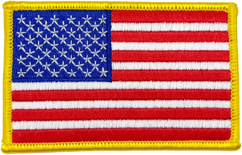 American Flag Embroidered Applique Patch – 2 Sizes – 12 Pieces – Iron-On or Sew-On Patriotic Patches for Clothing, Bags & DIY Crafts