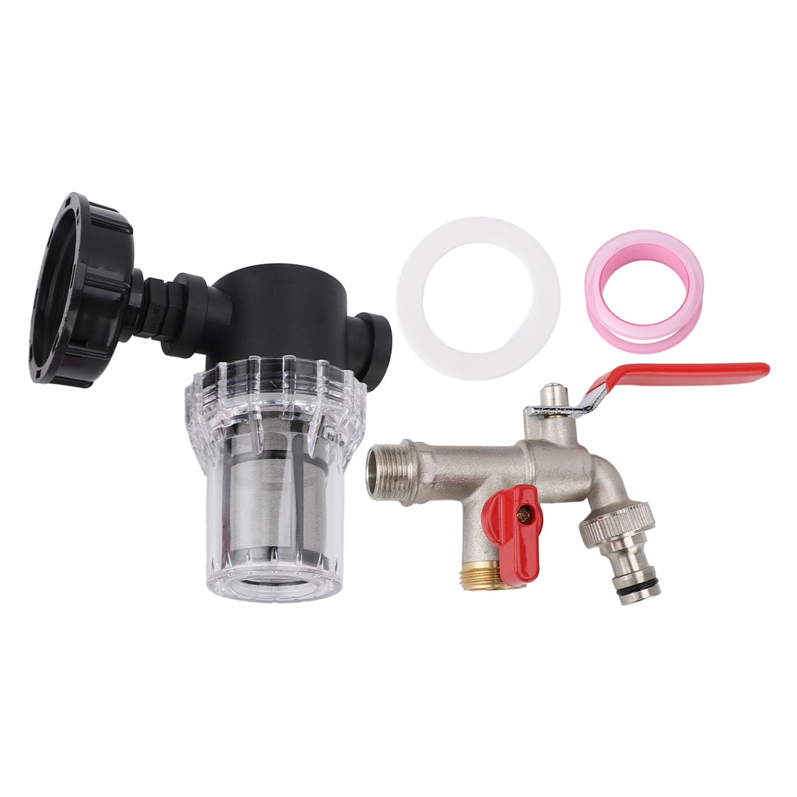 Filtro dell'acqua per irrigazione, filtro per irrigazione per serbatoio IBC, adattatore per rubinetto a barile, per irrigazione da giardino, pompa per acquario, filtro dell'acqua (da S60 x 6 a