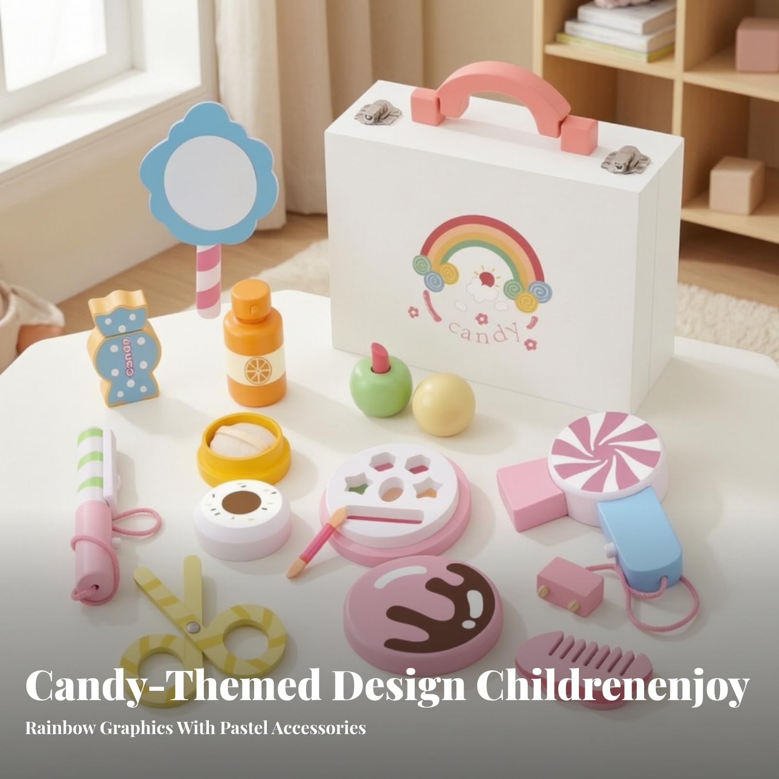 Set Cosméticos Imitación Creativo | Compacto, Juego Maquillaje Imitación, para Fiestas Infantiles
