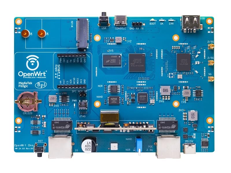 WayPonDEV OpenWrt One Wi-Fi 6 無線LANルーター Amazon.com: WayPonDEV Banana Pi WiFi 6 OpenWrt One Router Board